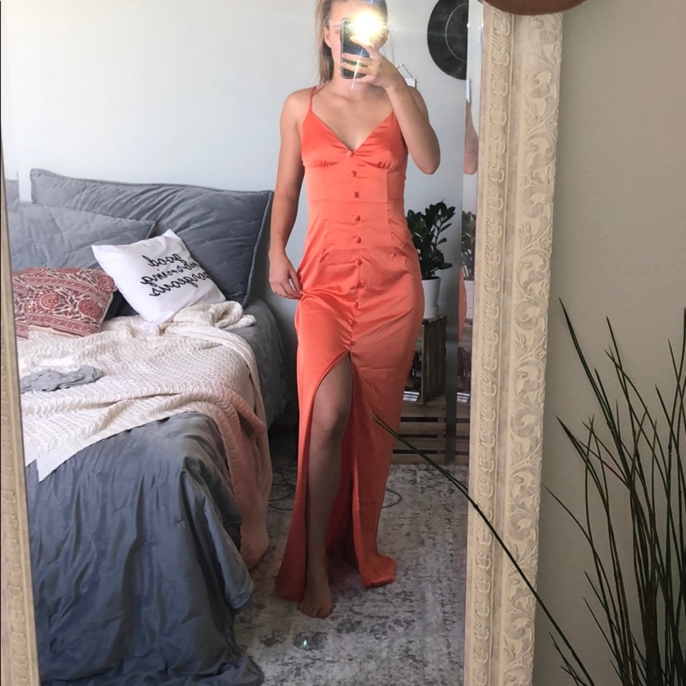 BRAND NEW NEVER WORN Satin Maxi Slip Dress